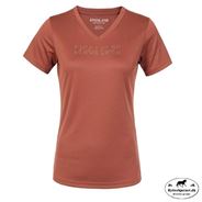 Kingsland Olivia V-Neck T-shirt - Brown Mahogan